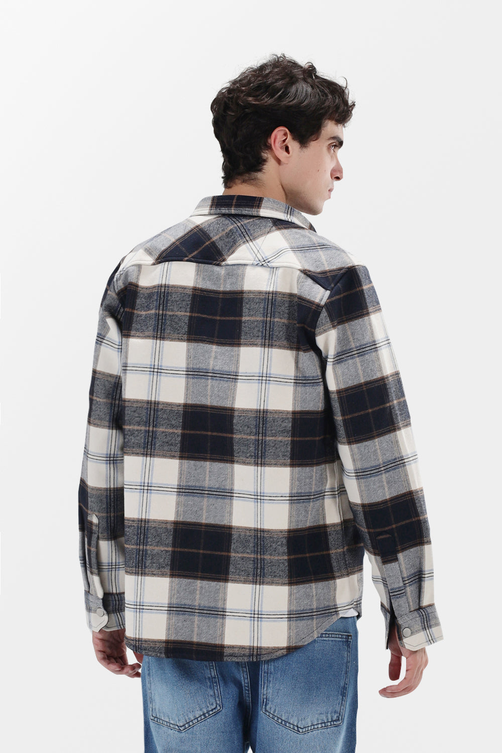 Checked Over Size Shirt