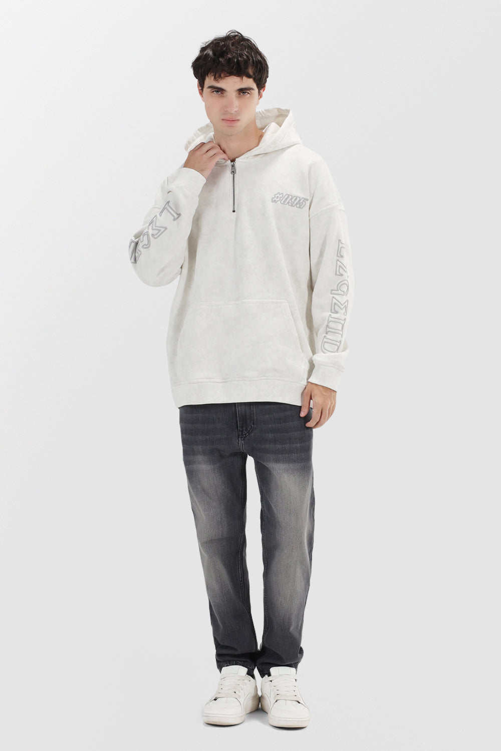 Quarter Zipper Hoodie Sweatshirt