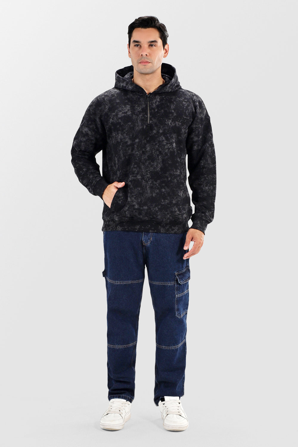 Quarter Zipper Hoodie Sweatshirt