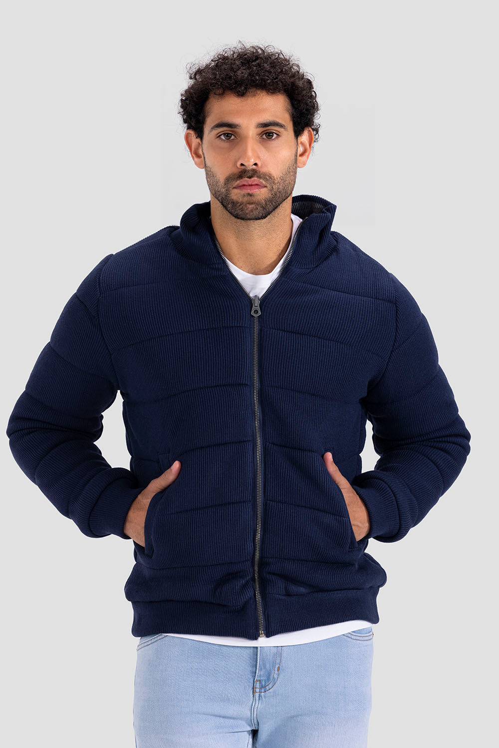 slim fit knitted jacket