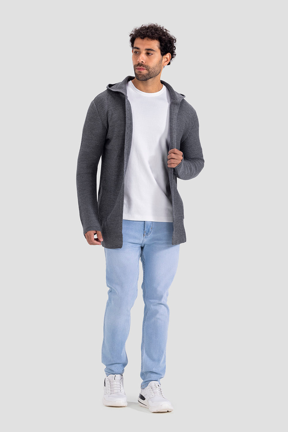 cardigan hoodie slim fit pullover