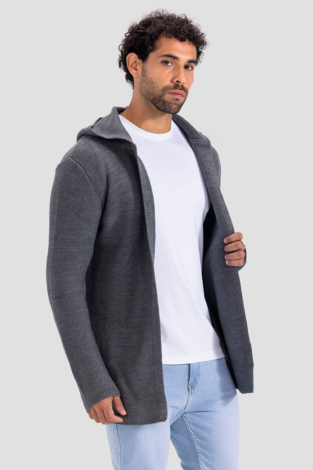 cardigan hoodie slim fit pullover