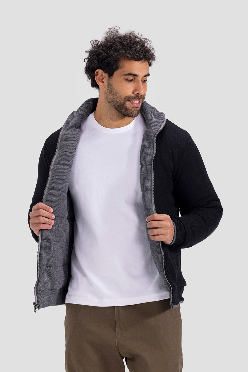 slim fit knitted jacket