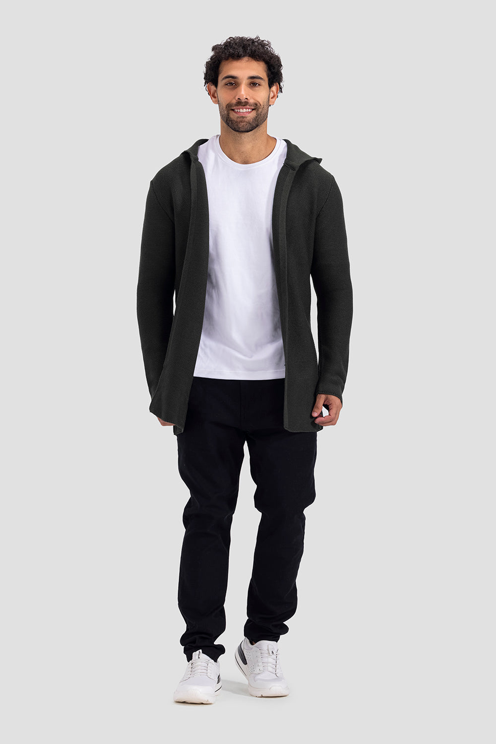 cardigan hoodie slim fit pullover