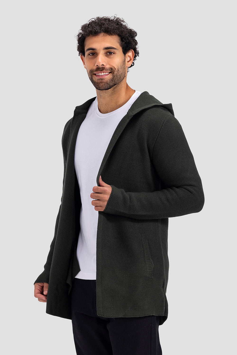 cardigan hoodie slim fit pullover