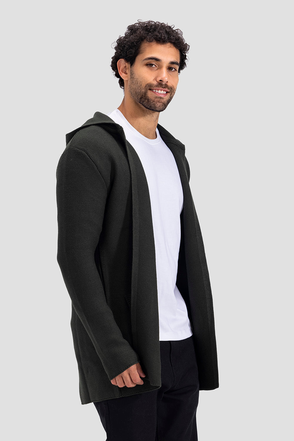 cardigan hoodie slim fit pullover