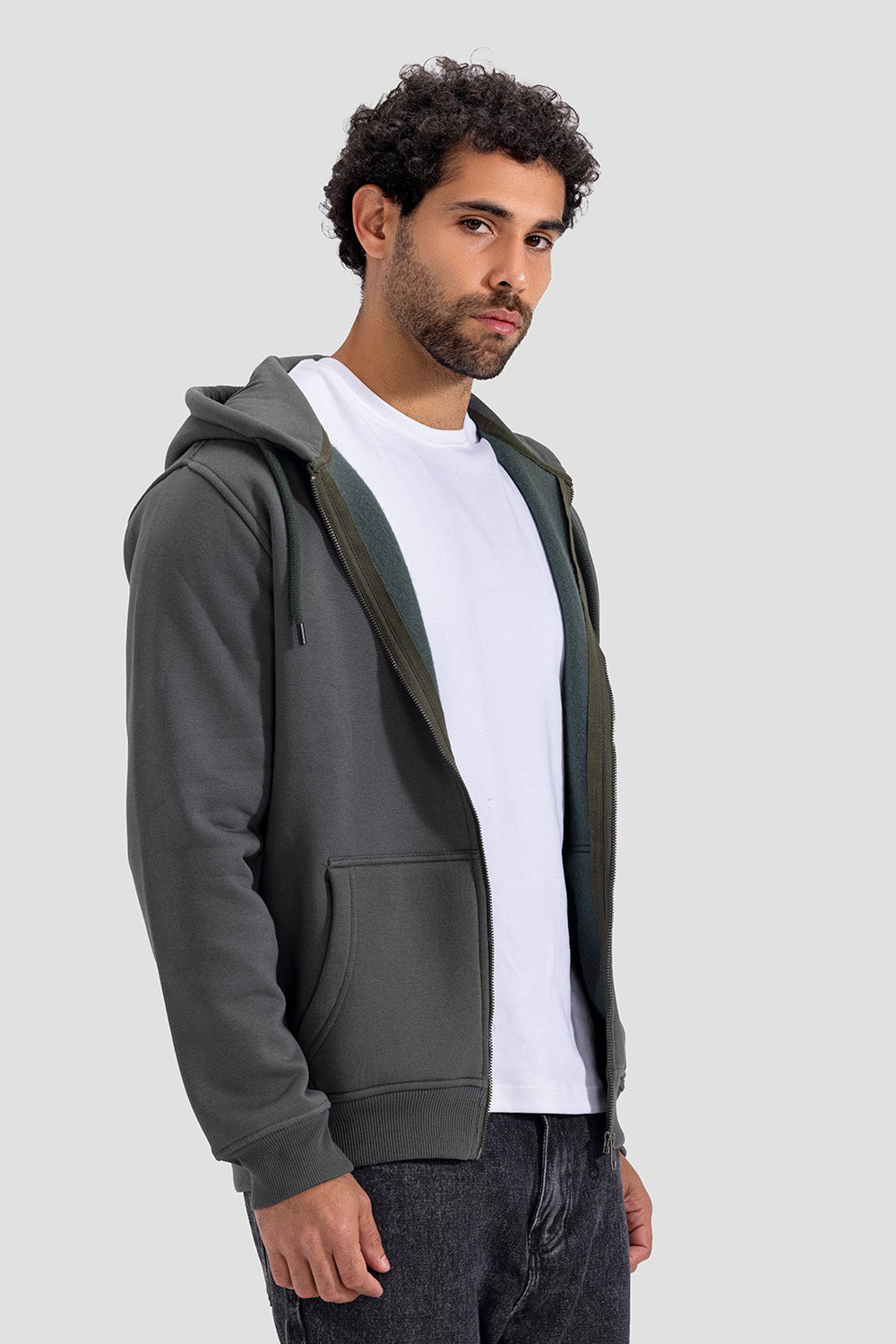 full zipper hoodie sweatshirt