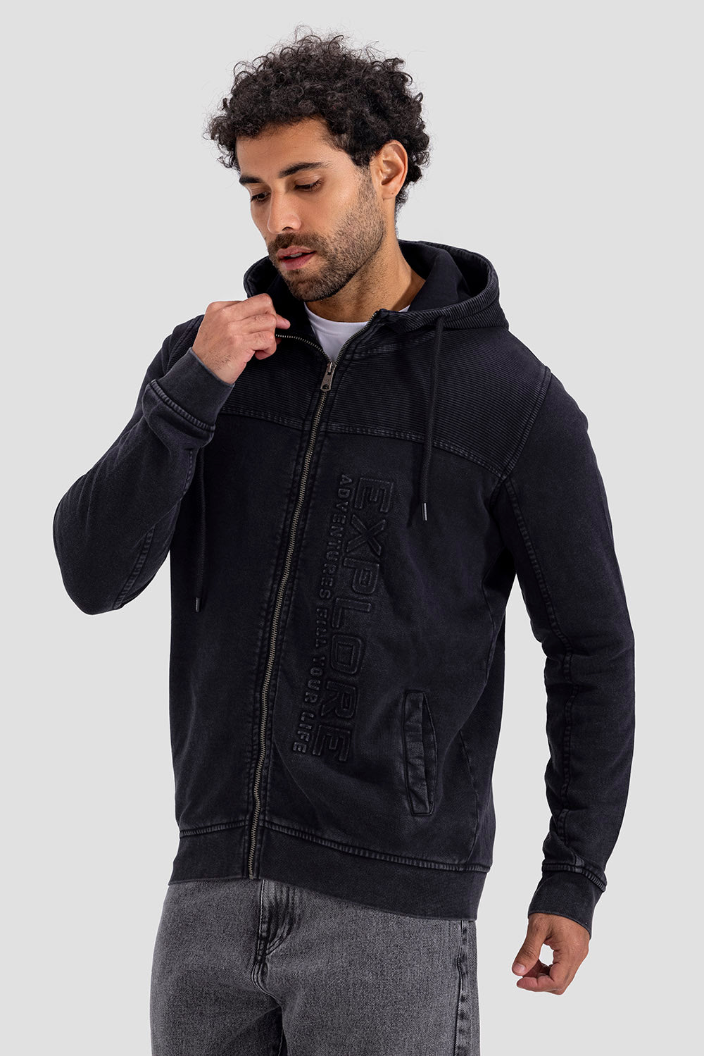 full zipper hoodie sweatshirt