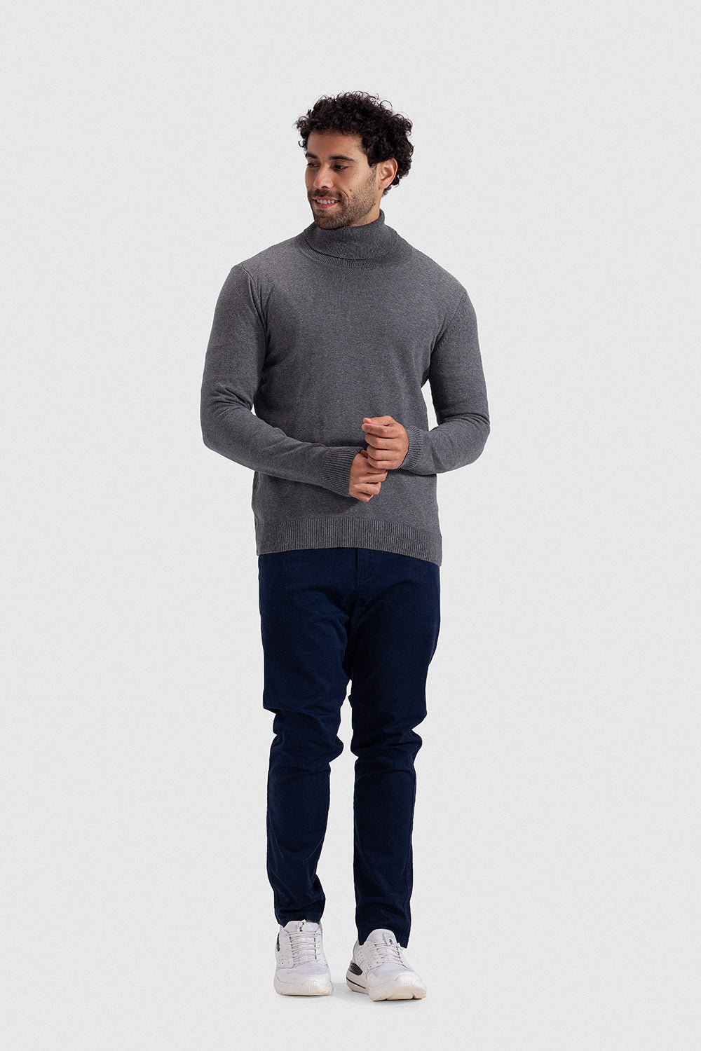 turtle neck slim fit pullover