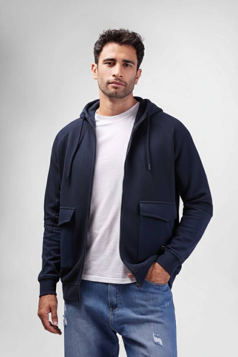 Full Zipper Hoodie Sweatshirt