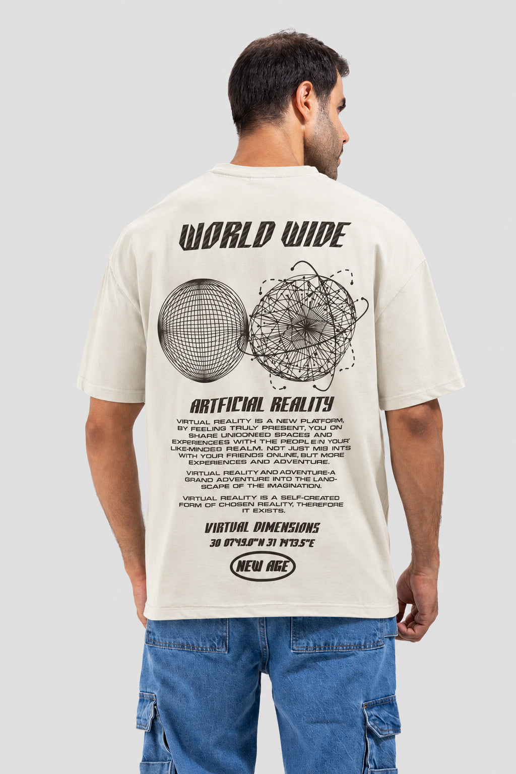 Crew Neck Over Size Printed T-shirt