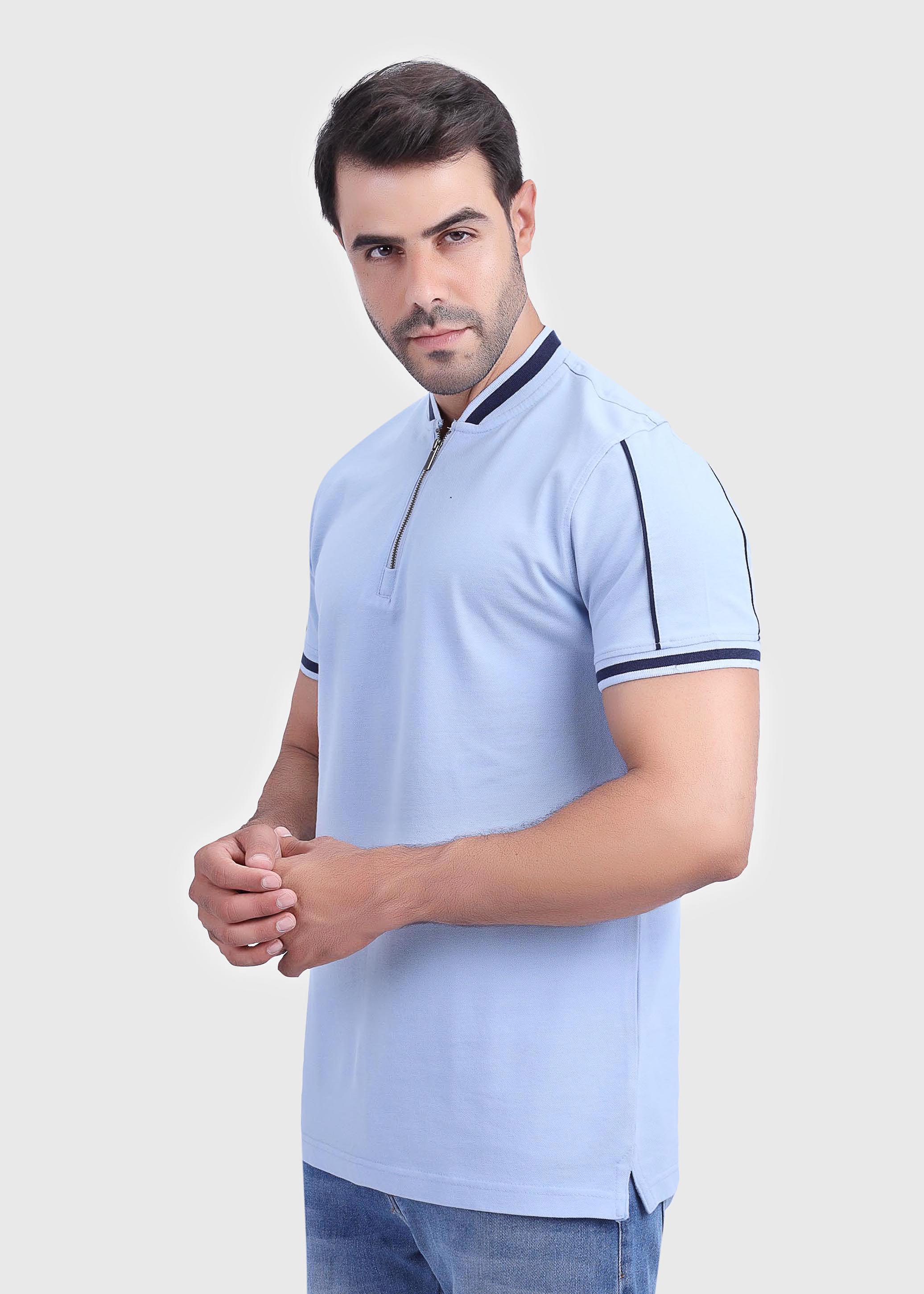 Mandarin Collar Polo Shirt