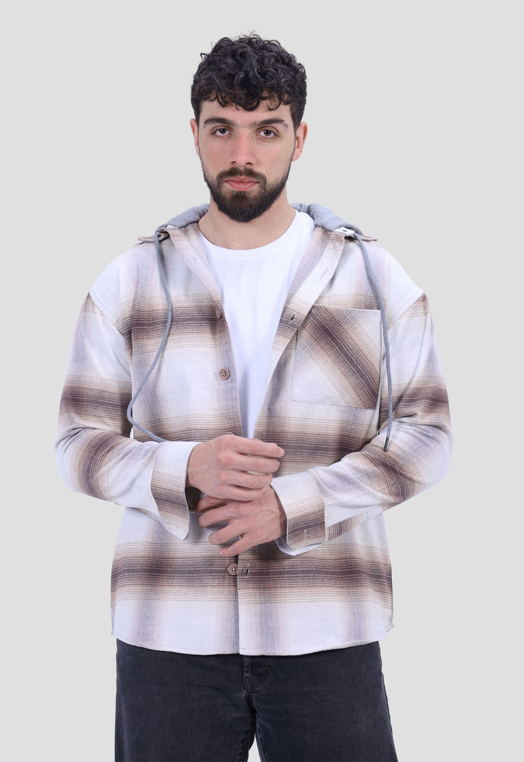 Checked SLIM FIT Over Shirt