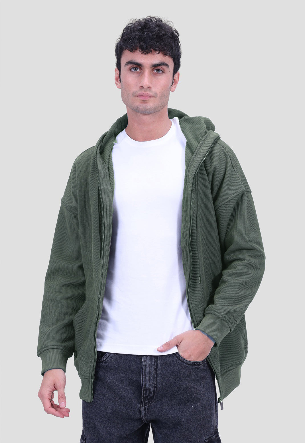 Full Zipper Hoodie Sweatshirt