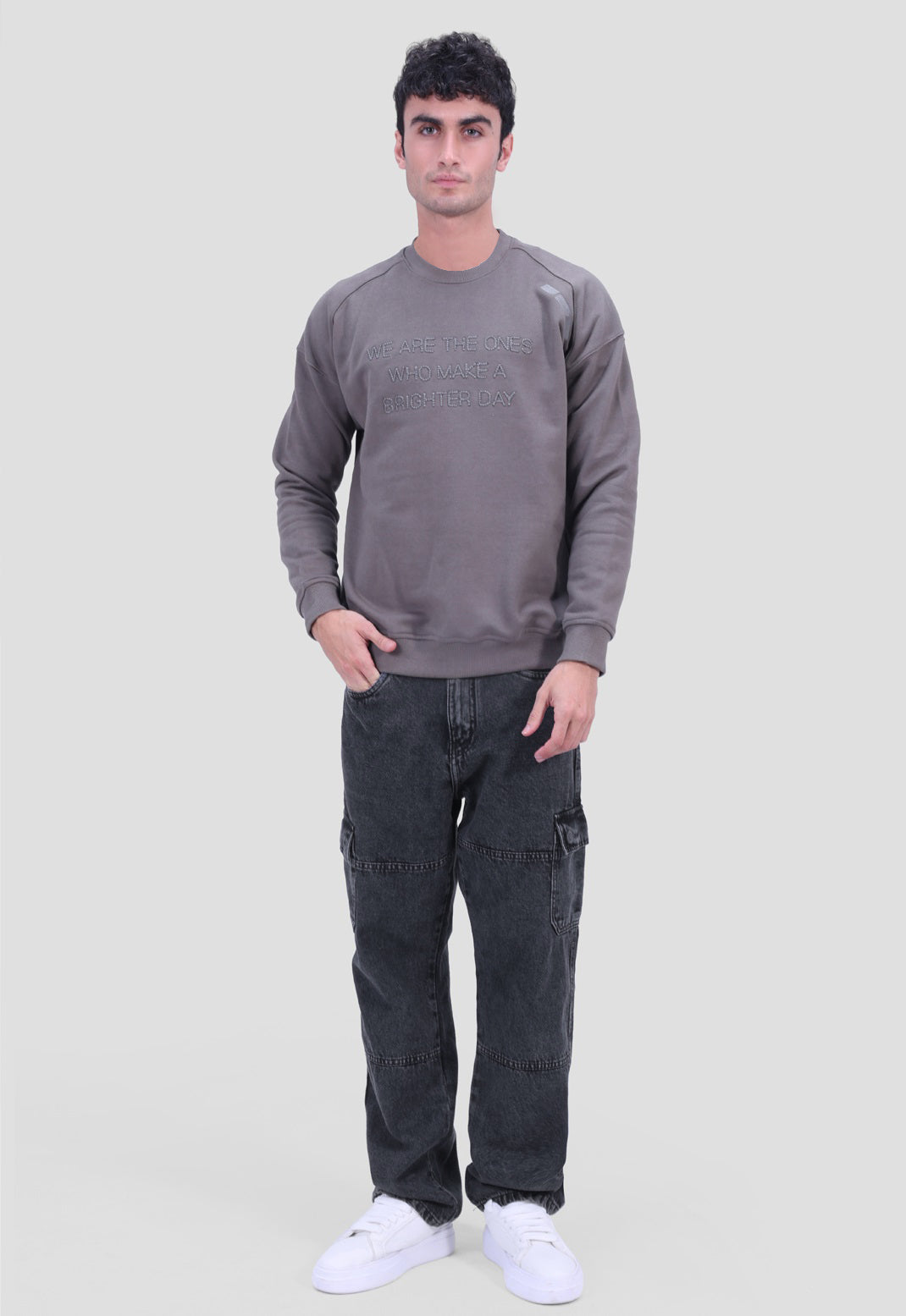 Printed Crew Neck SWEATSHIRT