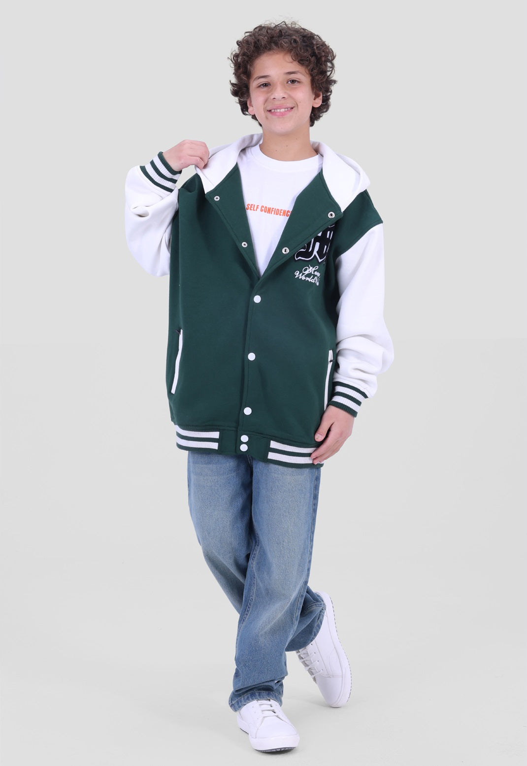 Full Botton Hoodie Sweatshirt