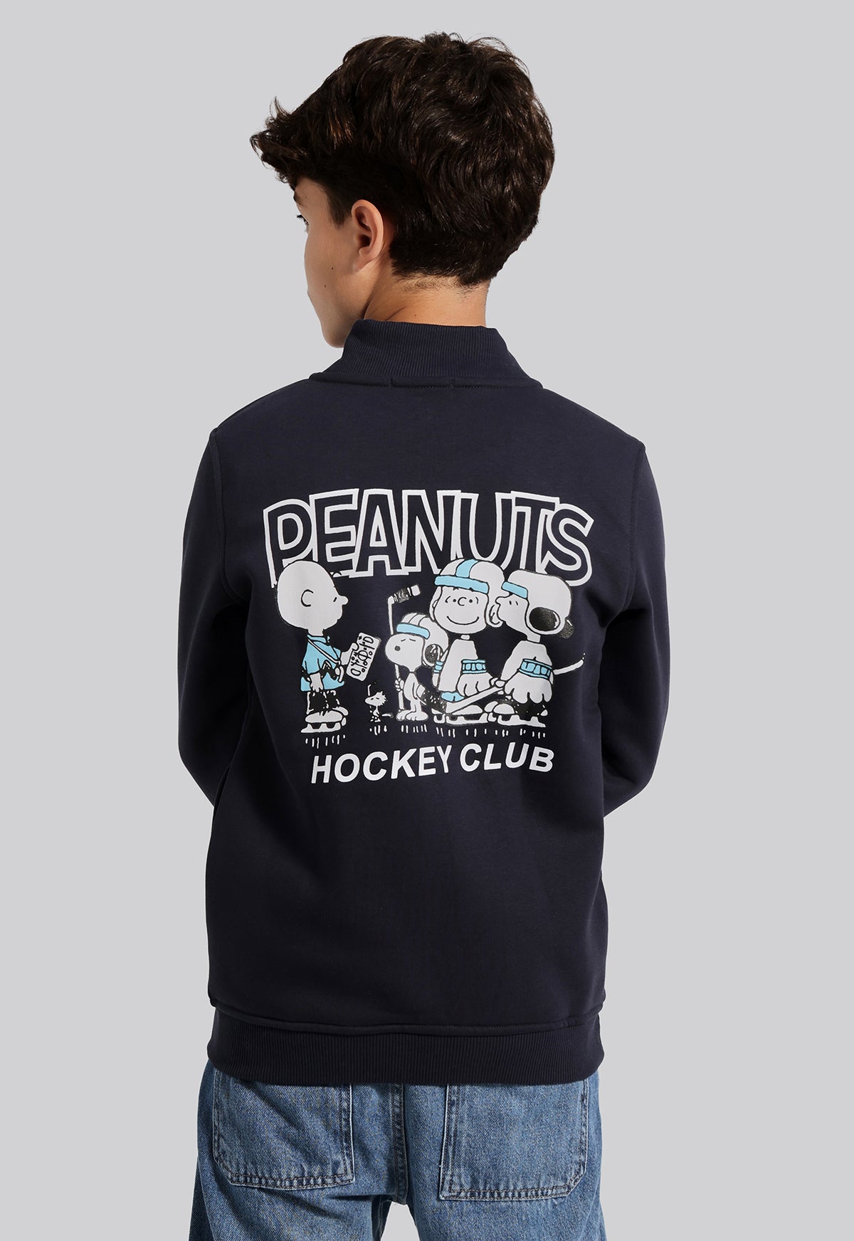 Kids Haif Zipper Printed Sweatshirt