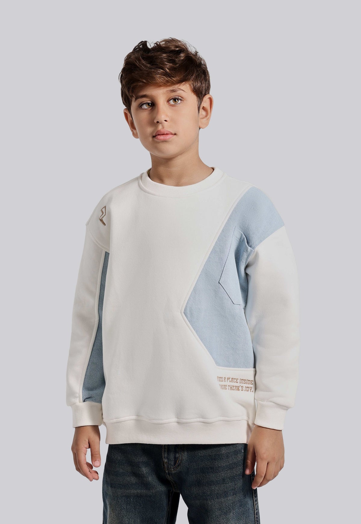 Kids Crew Neck Printed Sweatshirt