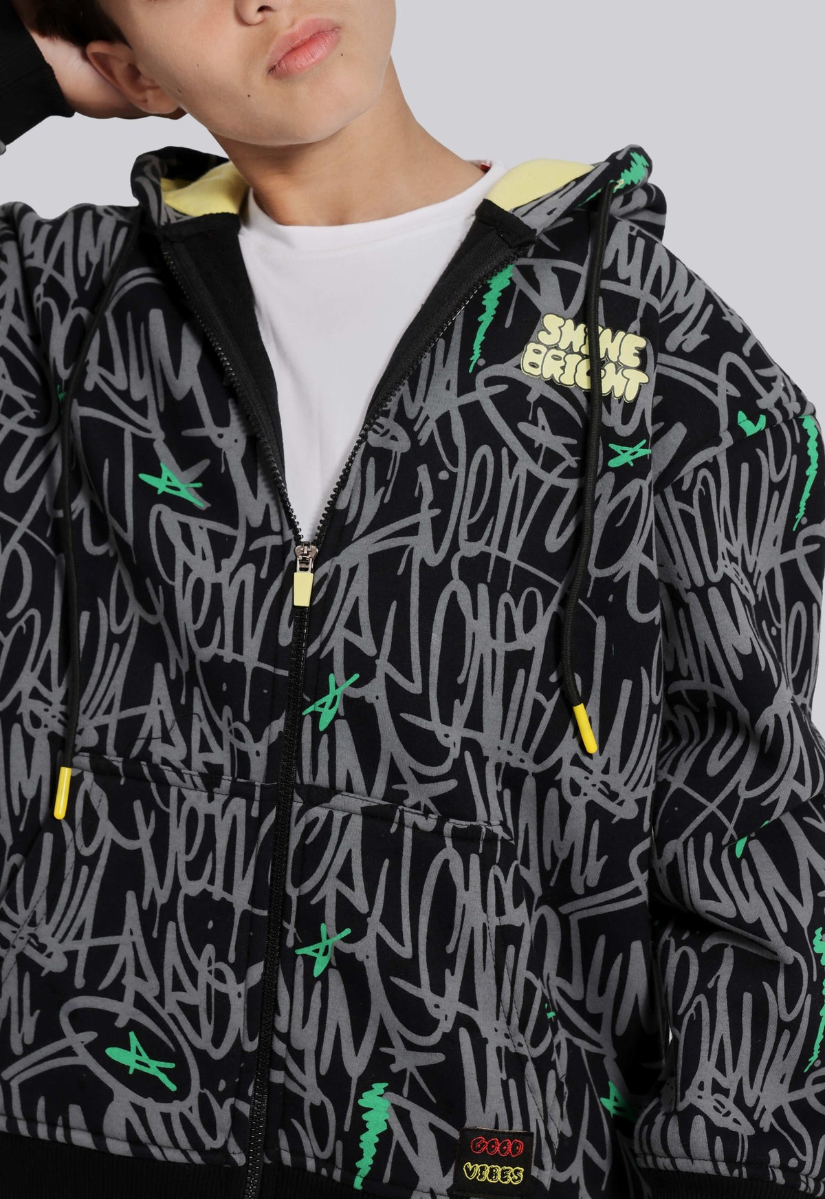 Kids full Zipper Printed Hoodie Sweatshirt