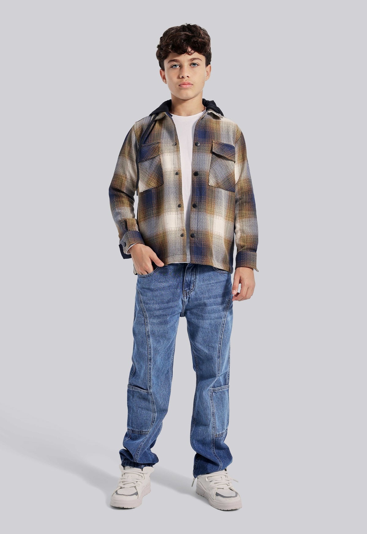 Kids Overshirt Checked Shirt