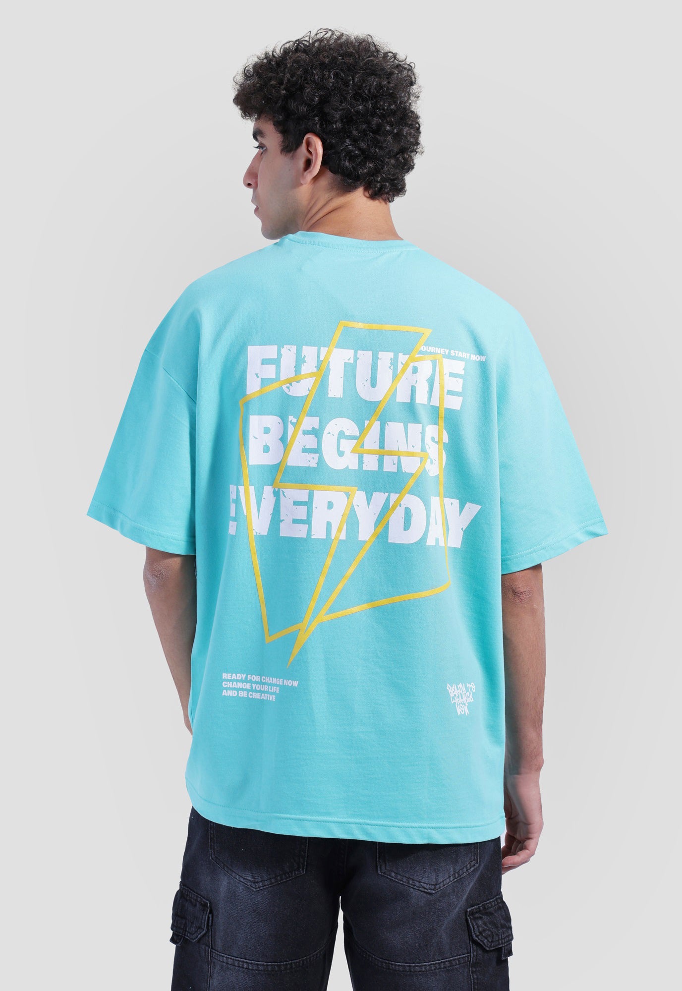 Crew Neck Over Size Printed T-shirt