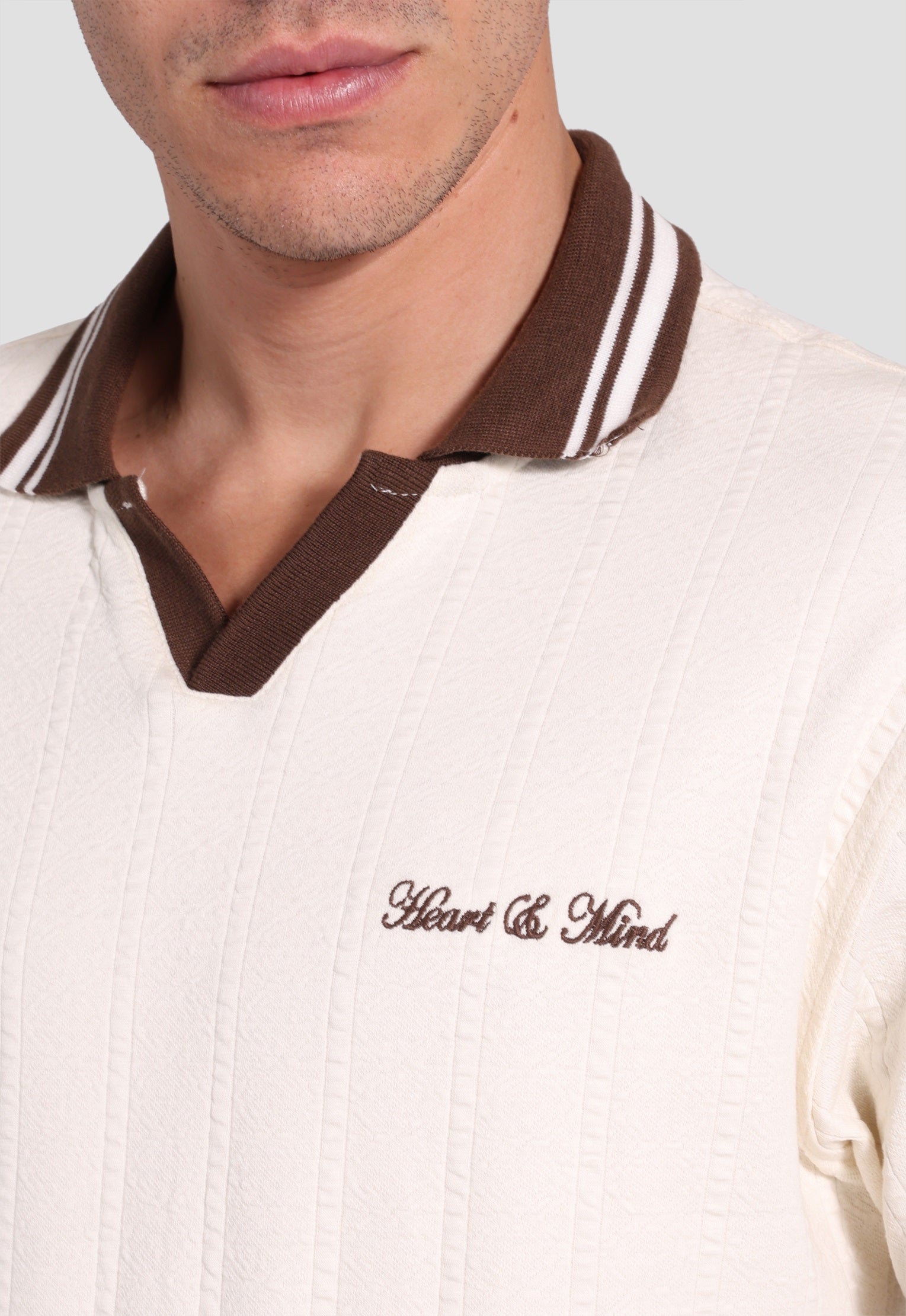 café johnny collar polo shirt