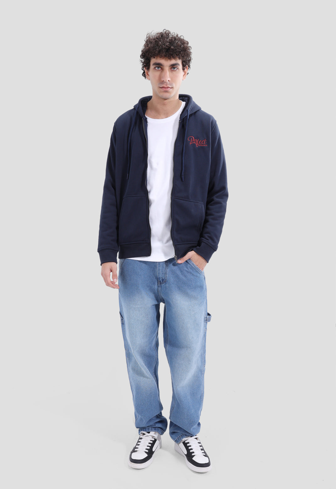 Full Zipper Printed Sweatshirt