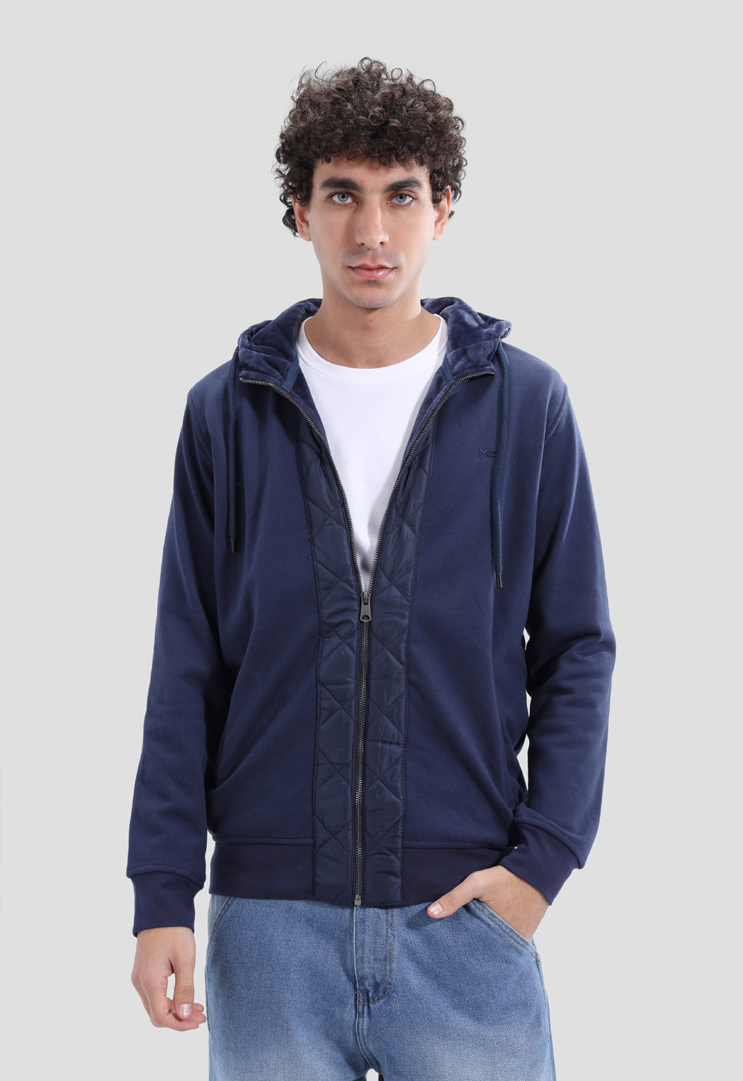 Full Zipper Printed Sweatshirt