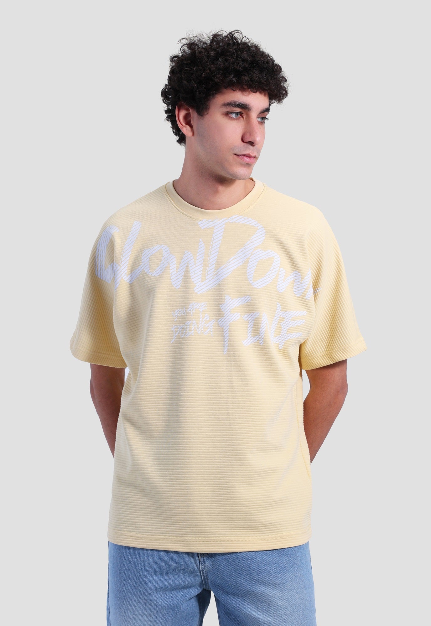 Crew Neck Over Size Printed T-shirt