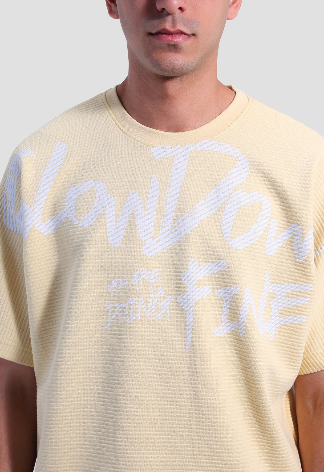 Crew Neck Over Size Printed T-shirt