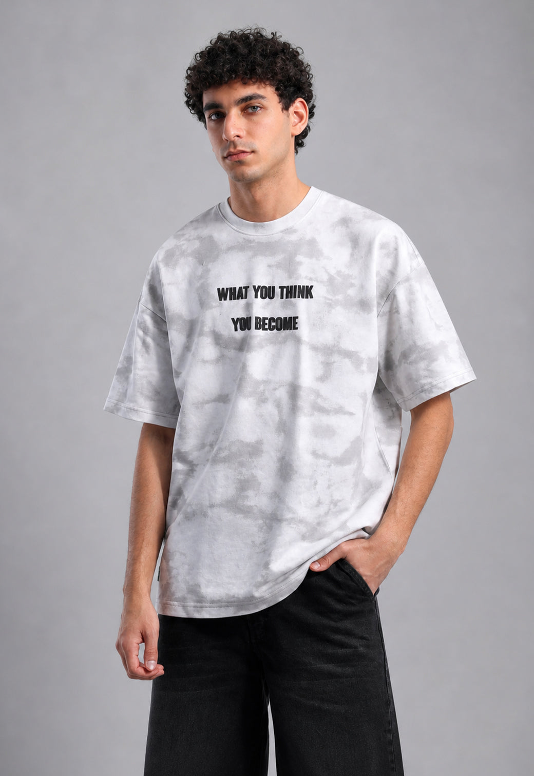 Crew Neck Over Size Printed T-shirt
