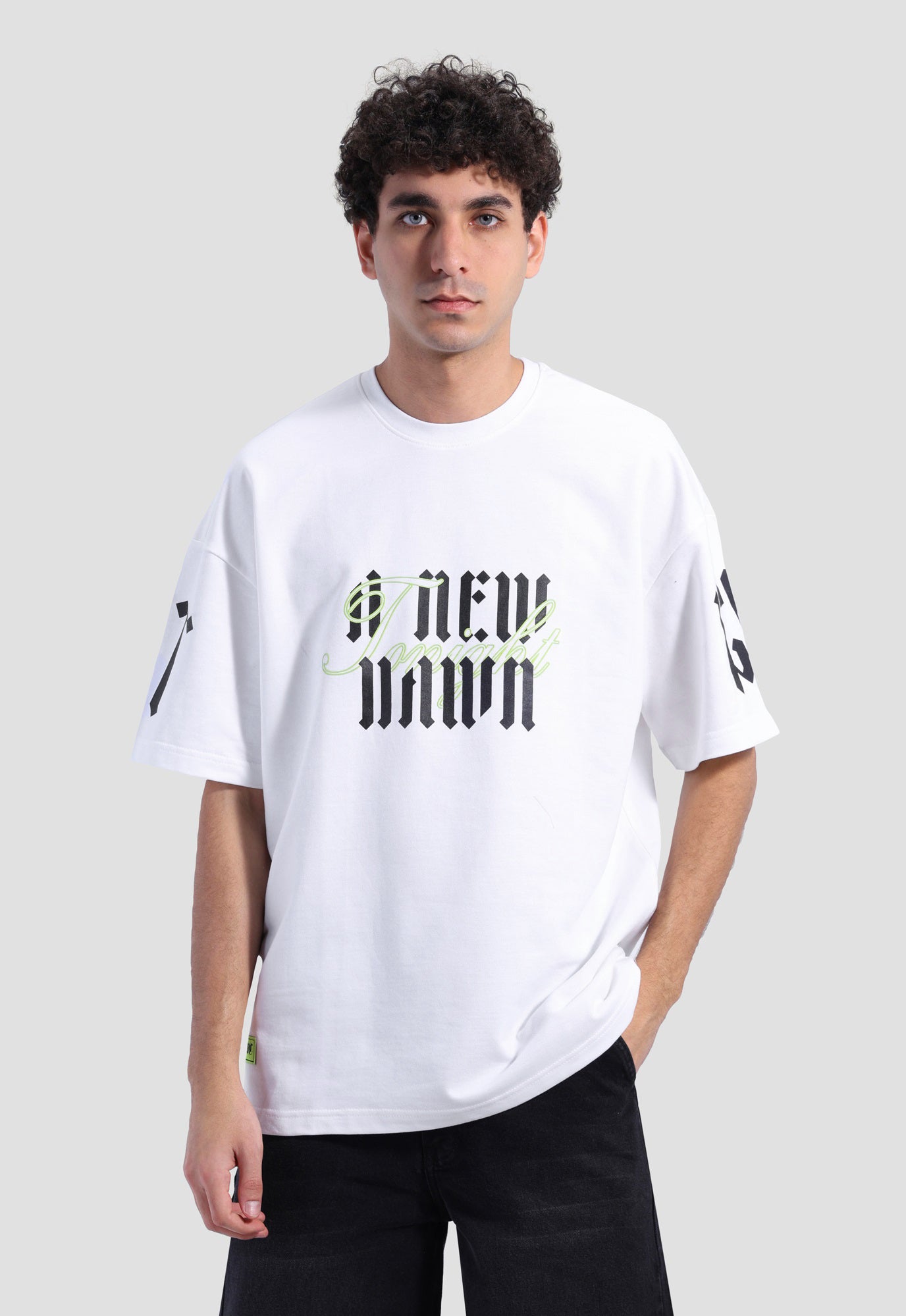 Crew Neck Over Size Printed T-shirt