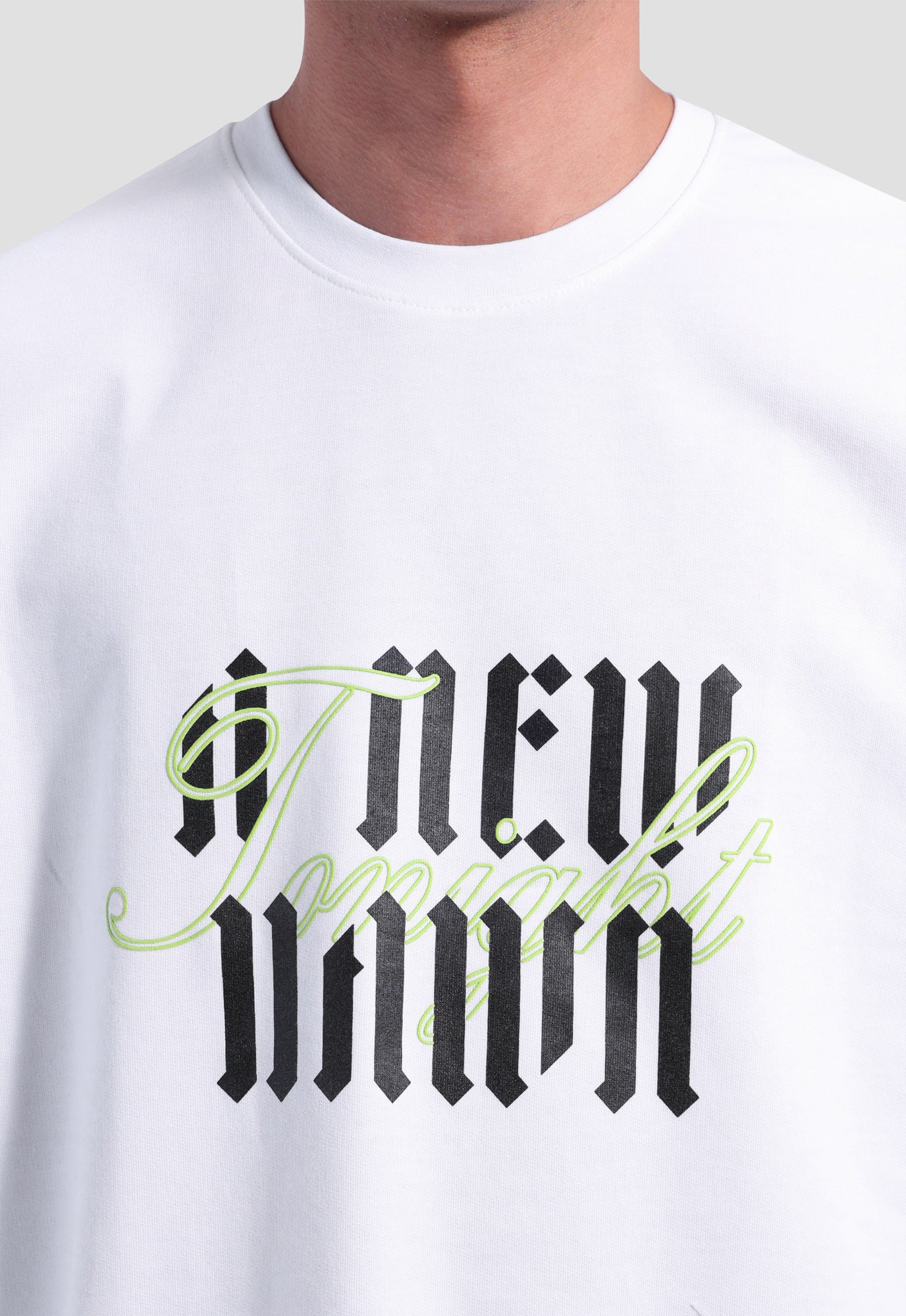 Crew Neck Over Size Printed T-shirt