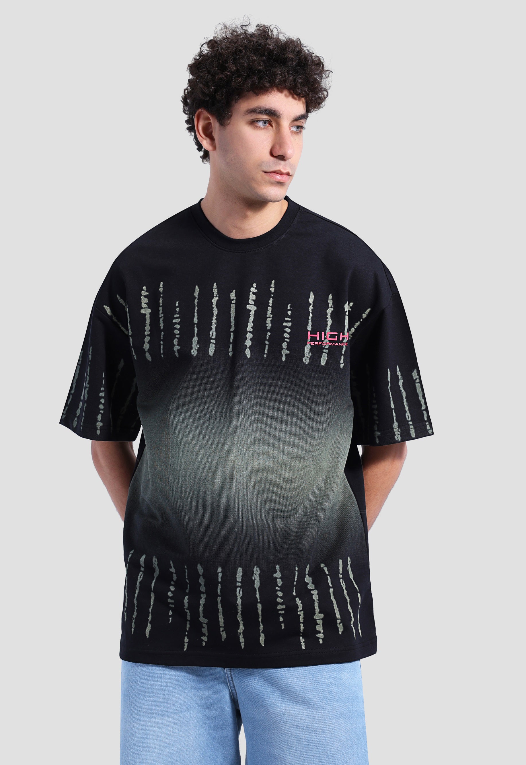 Crew Neck Over Size Printed T-shirt