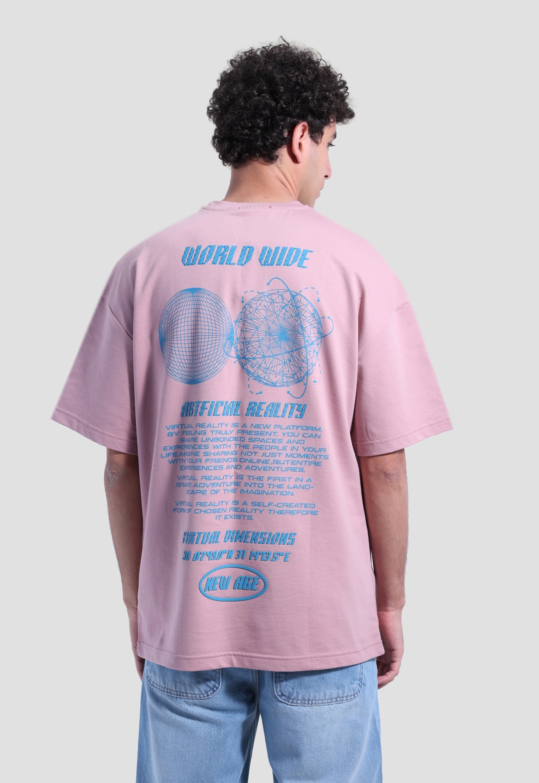 Crew Neck Over Size Printed T-shirt