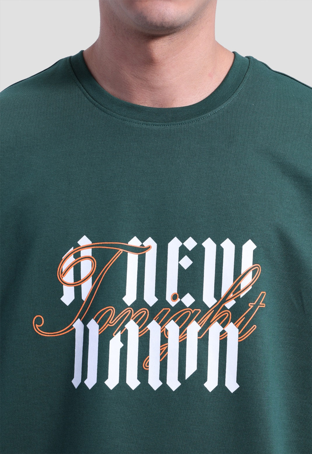Crew Neck Over Size Printed T-shirt
