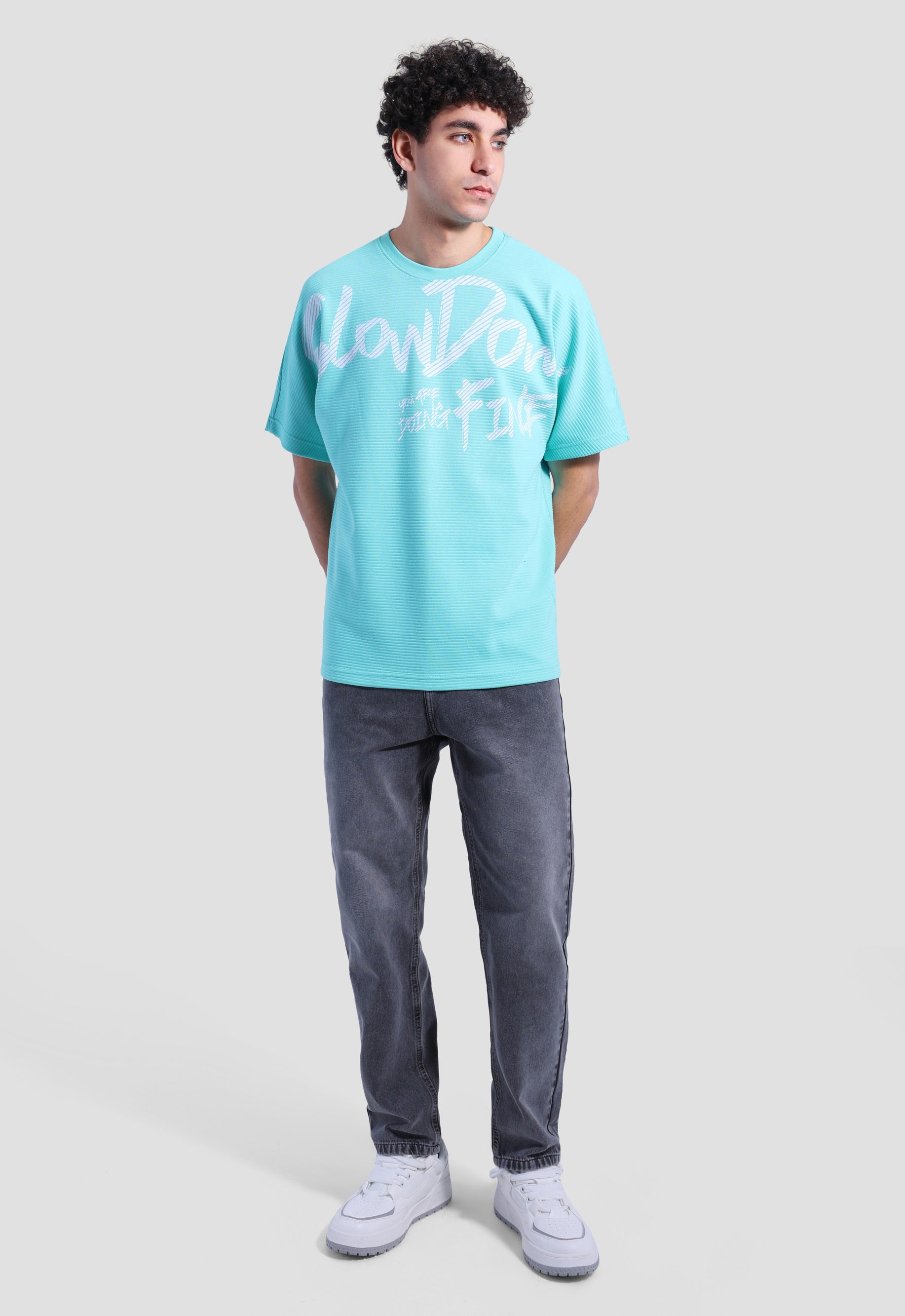 Crew Neck Over Size Printed T-shirt