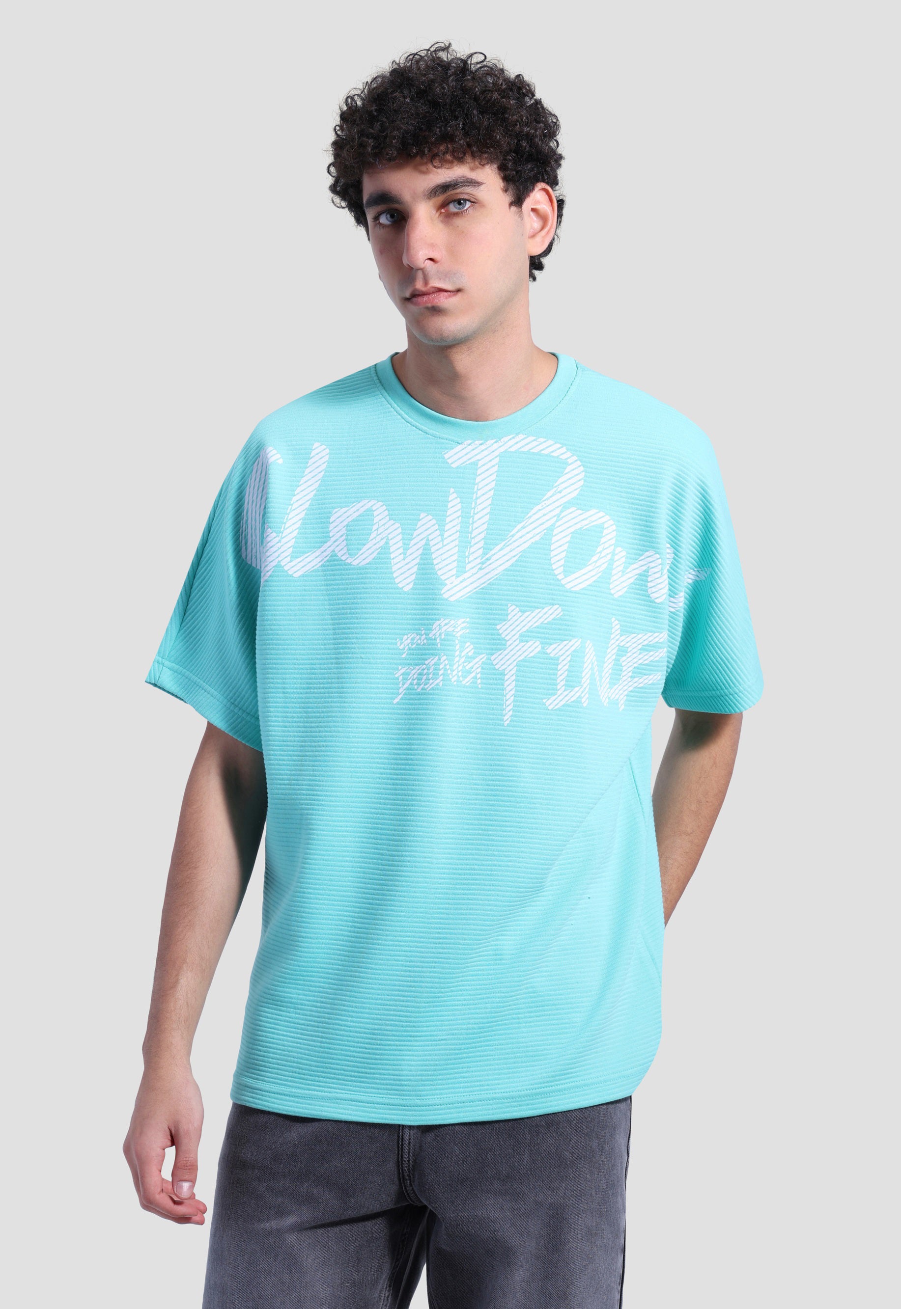 Crew Neck Over Size Printed T-shirt