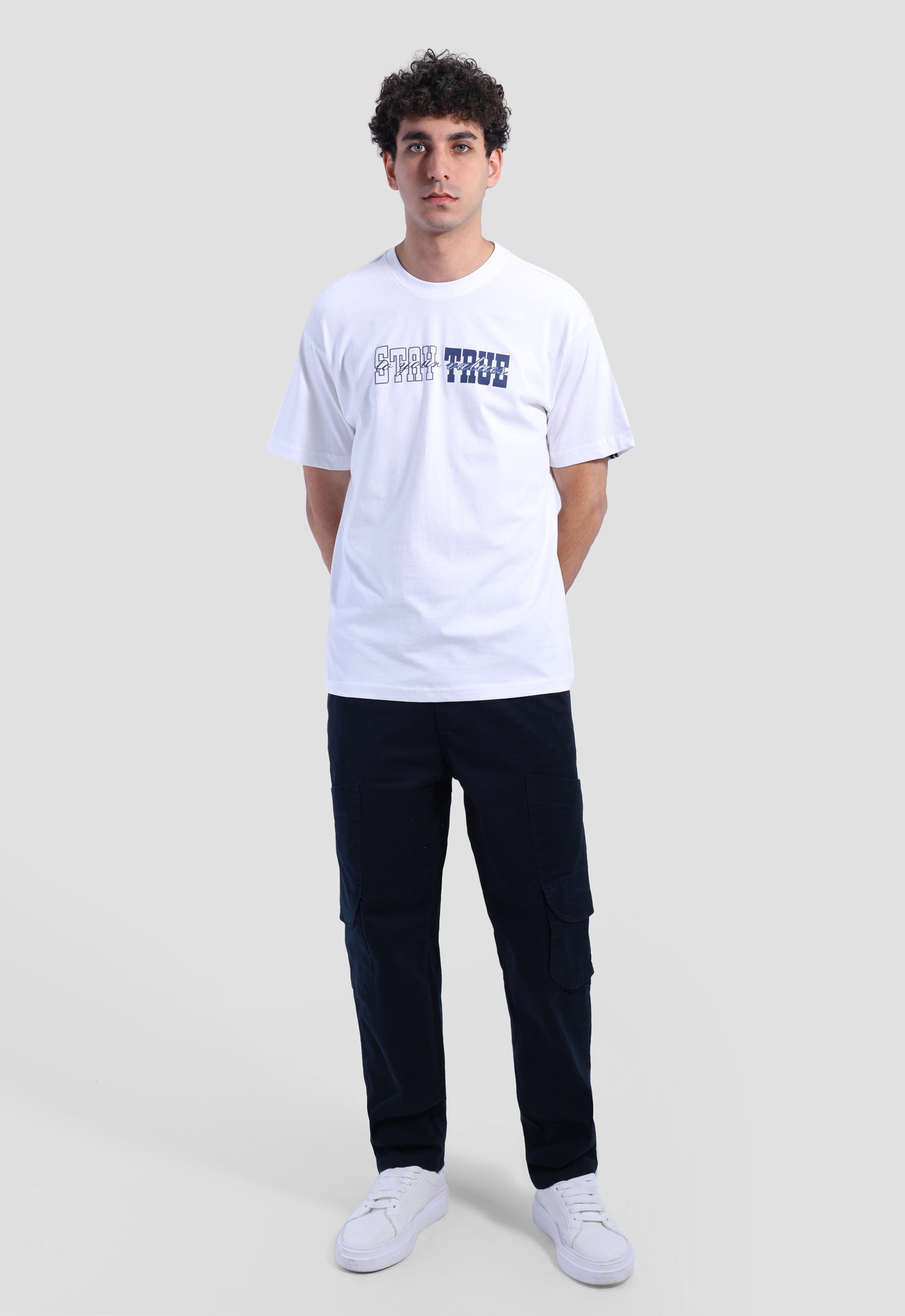 Crew Neck Over Size Printed T-shirt
