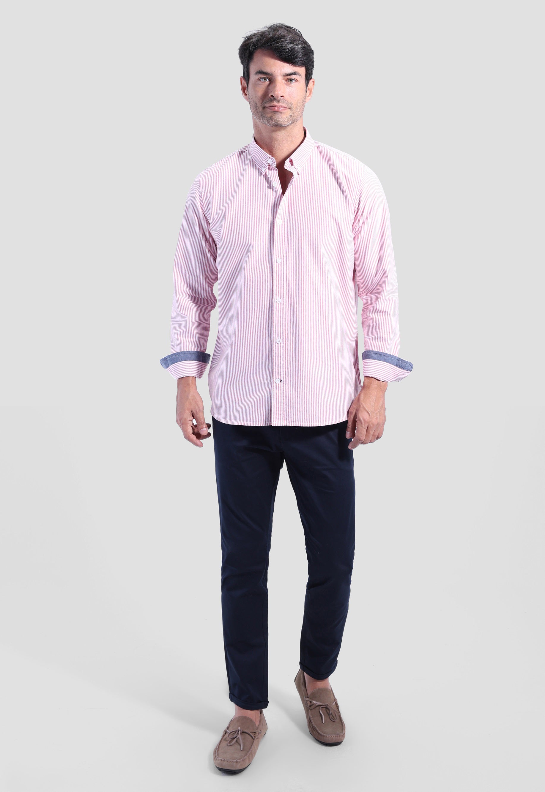Slim Fit Striped Oxford Shirt