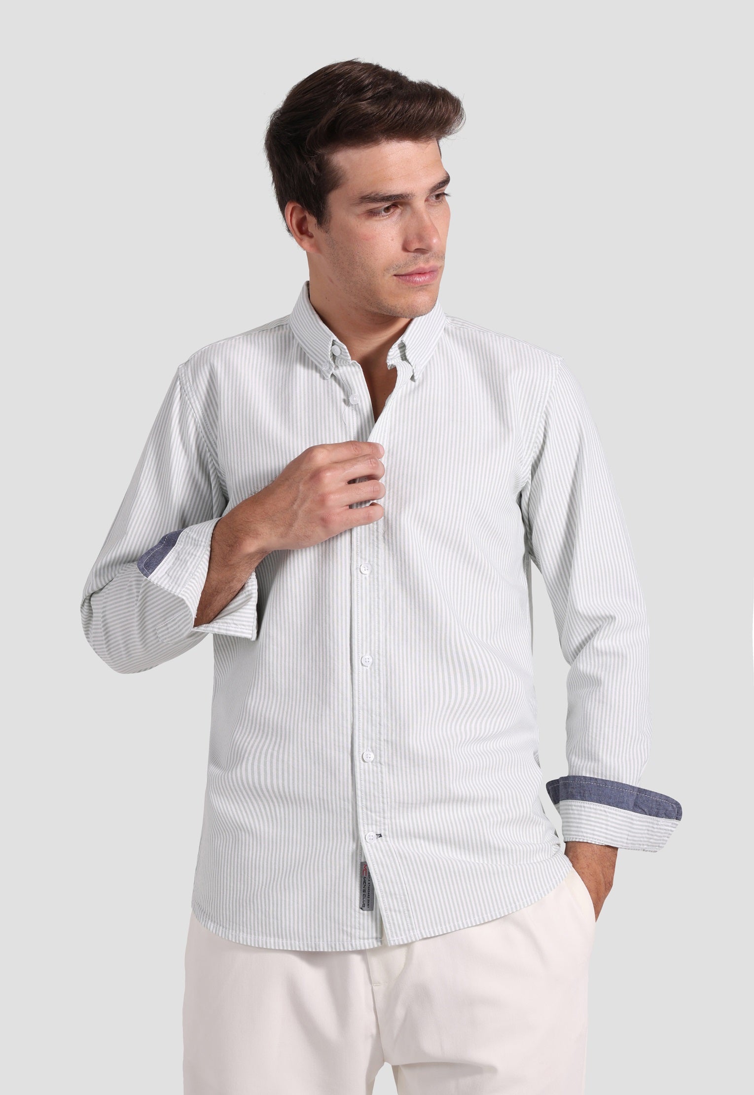 Slim Fit Striped Oxford Shirt