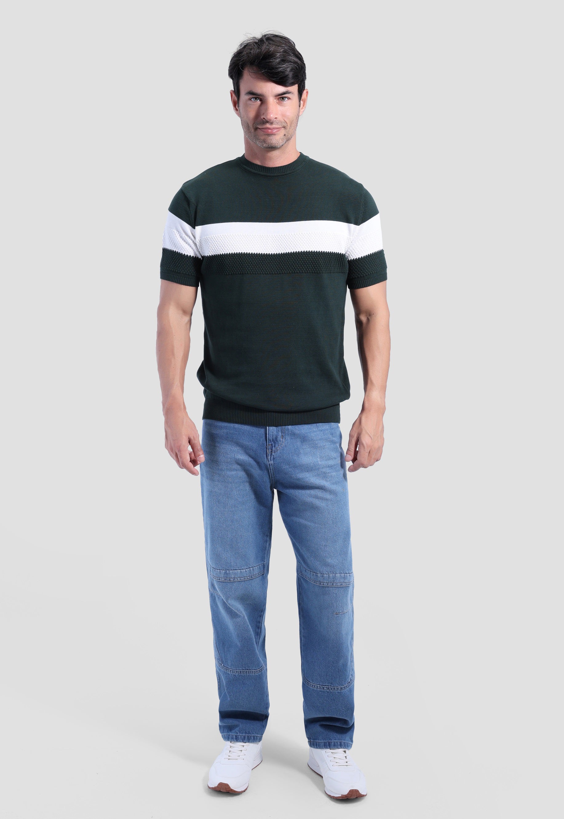Crew Neck Knitted T-Shirt