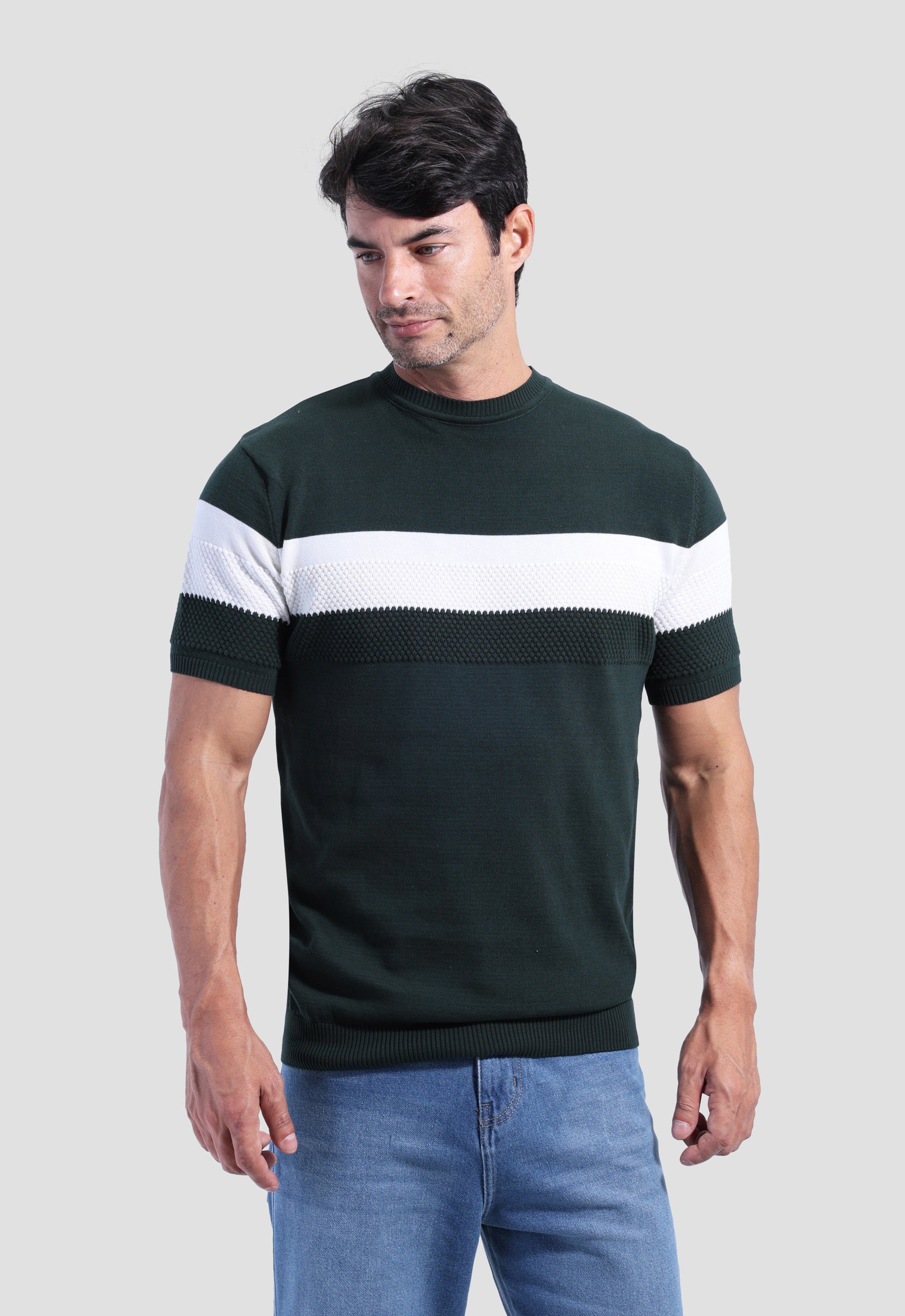 Crew Neck Knitted T-Shirt