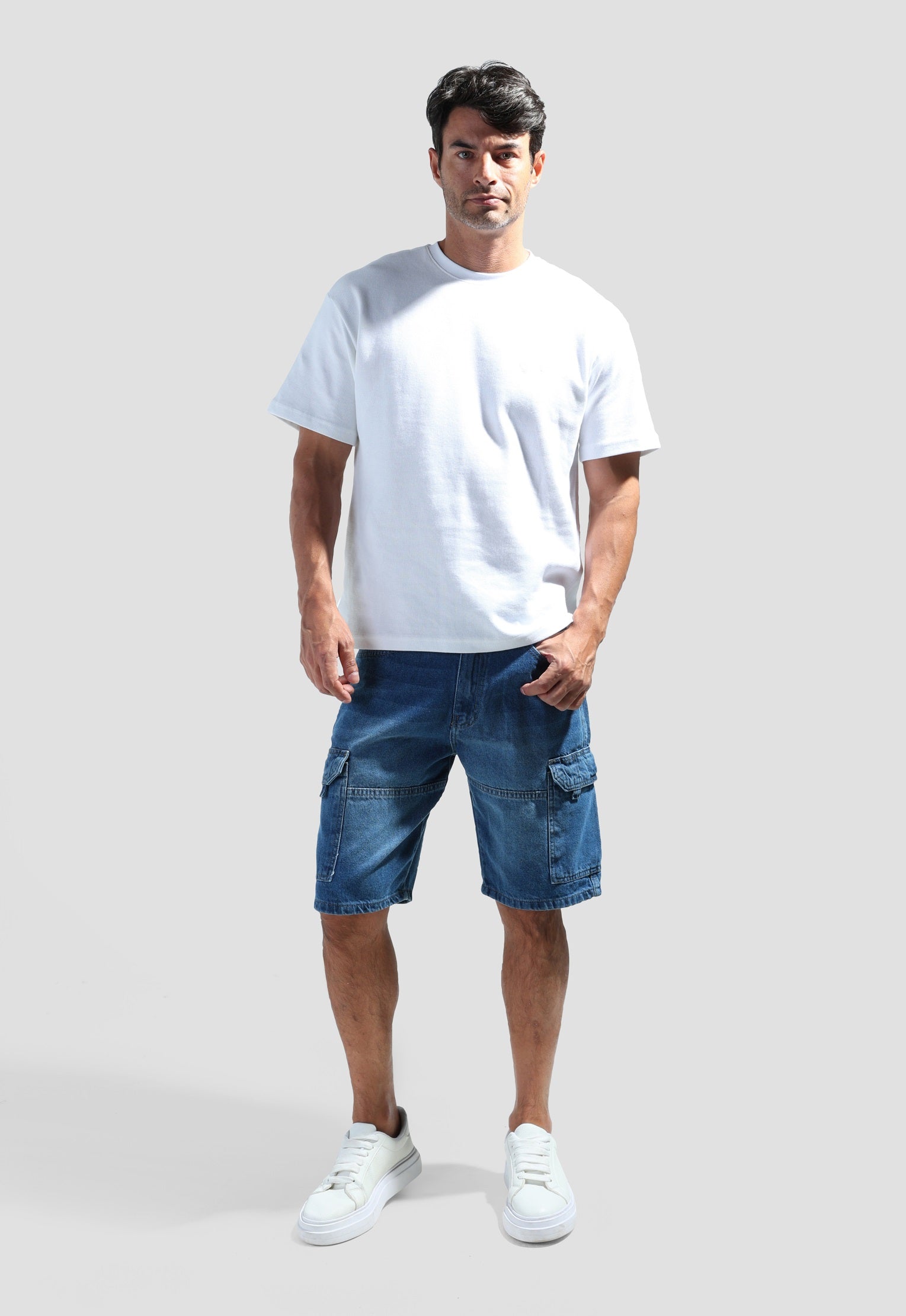 Cargo Fit Denim Short