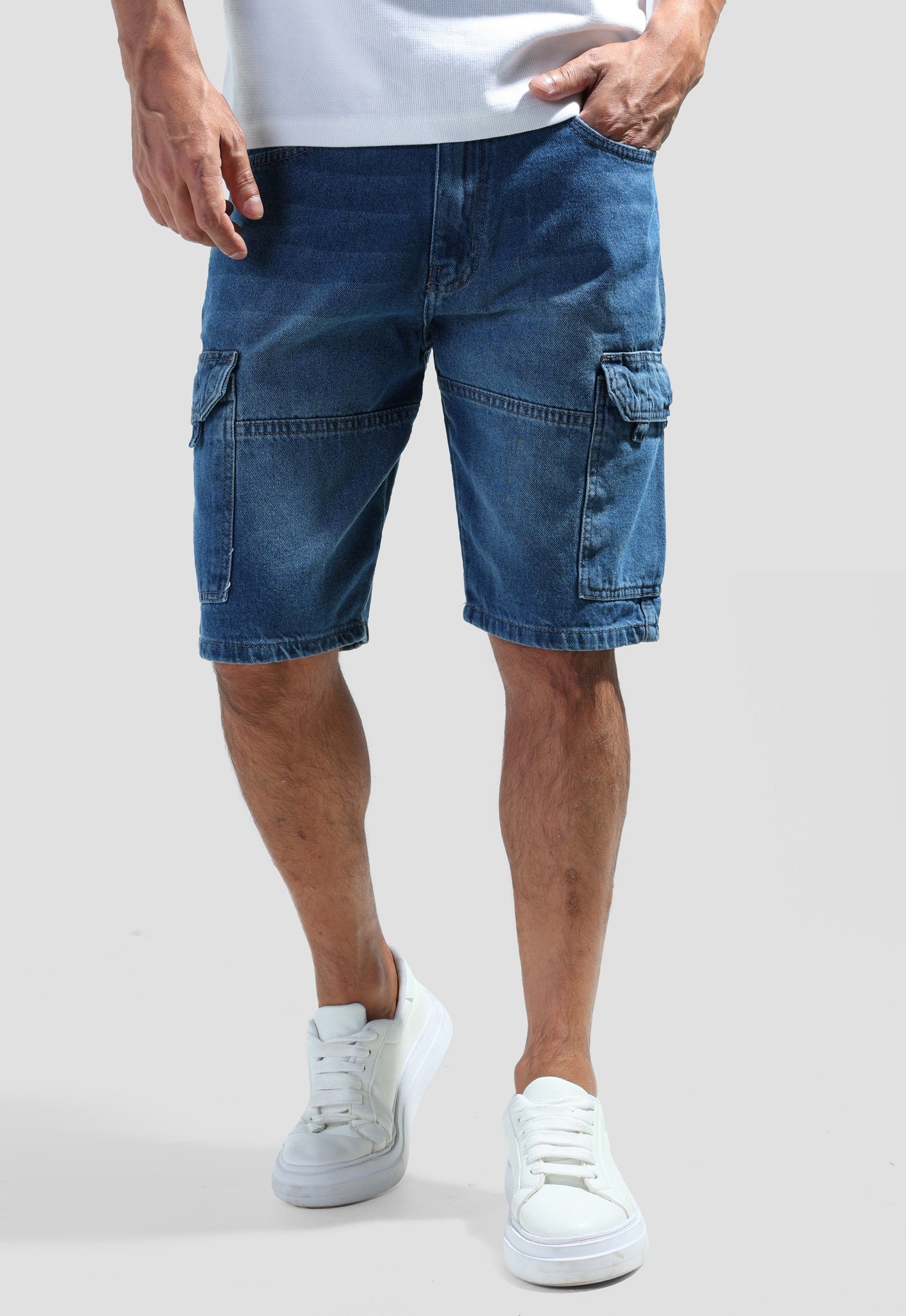 Cargo Fit Denim Short