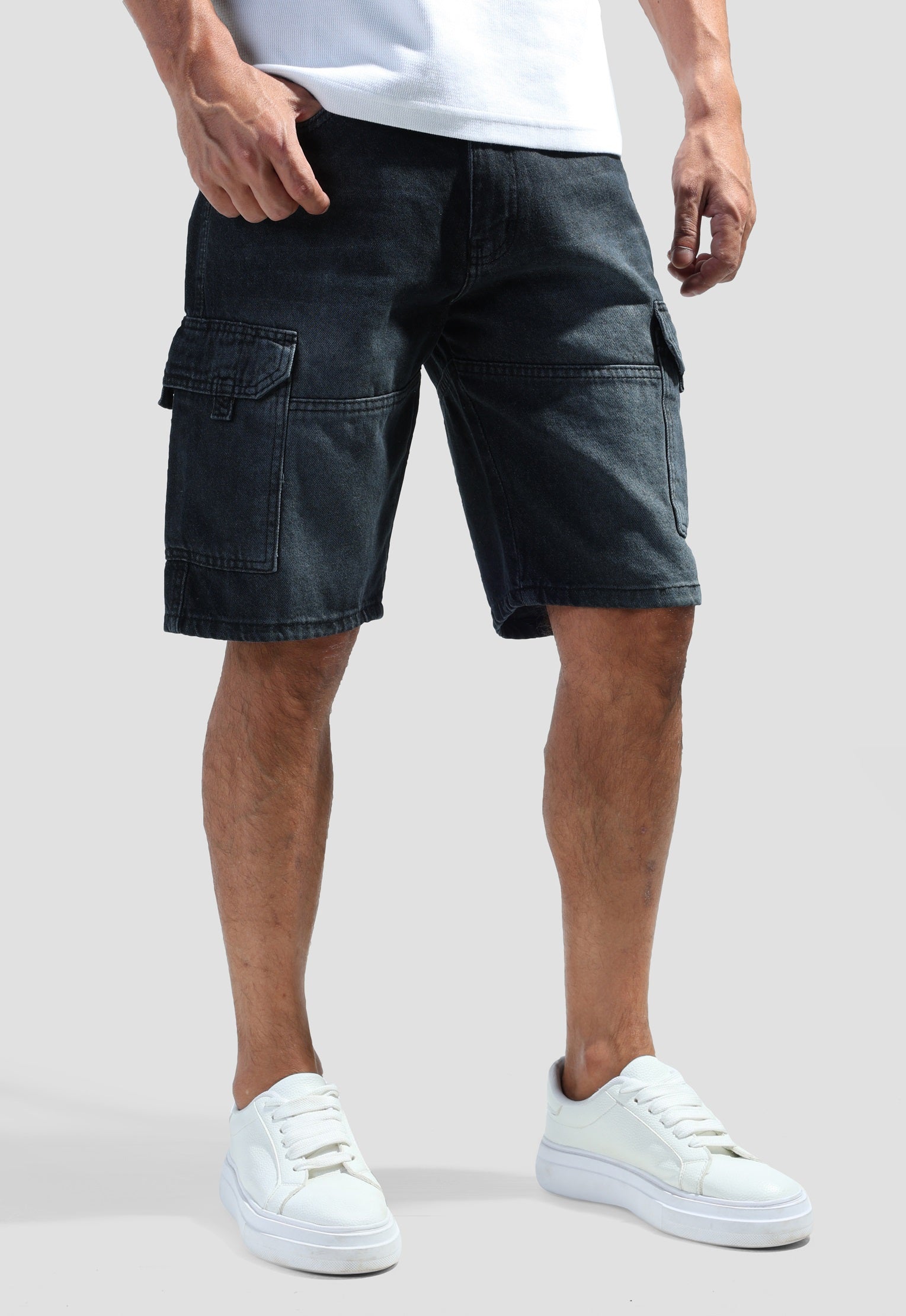 Cargo Fit Denim Short