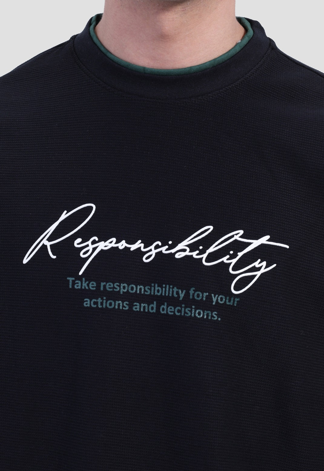 Crew Neck Over Size Printed T-shirt