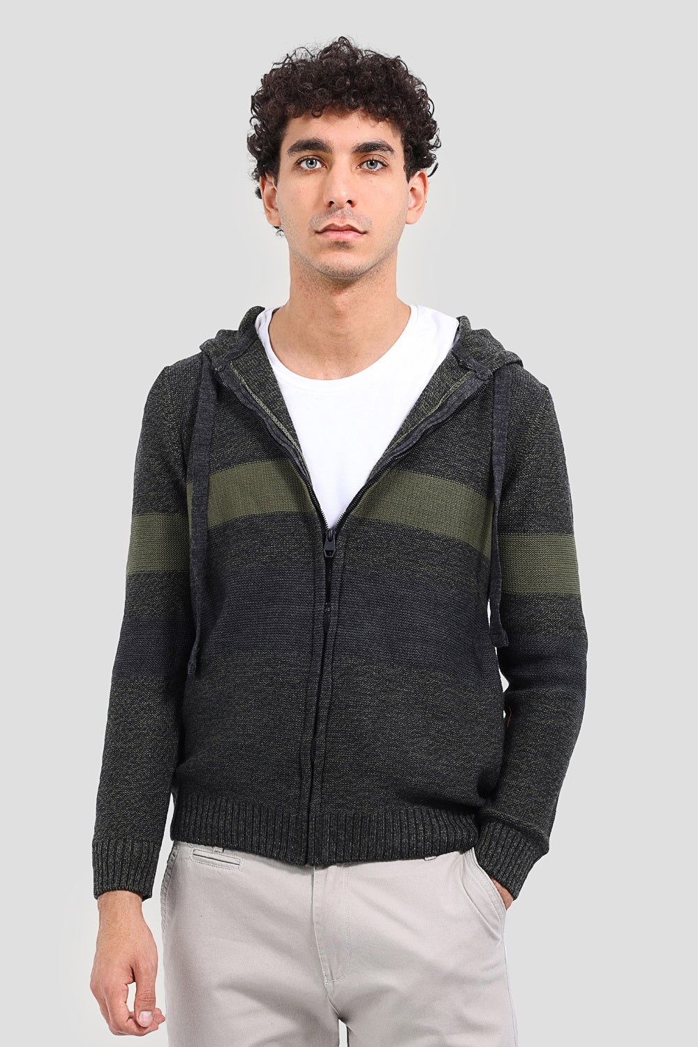 FULL ZIPPER HOODED PULLOVER