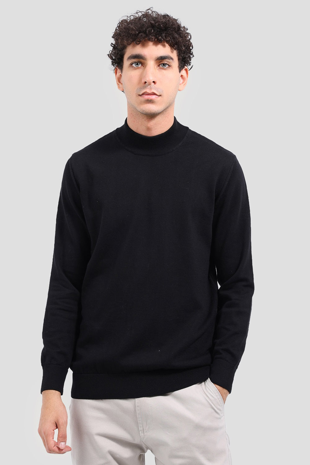 Haif Neck Basic Pullover