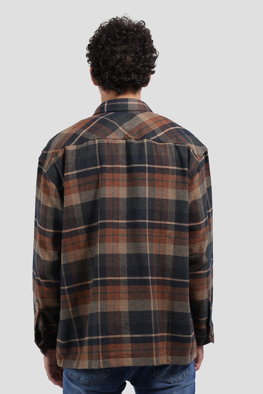 Checked Over Size Shirt